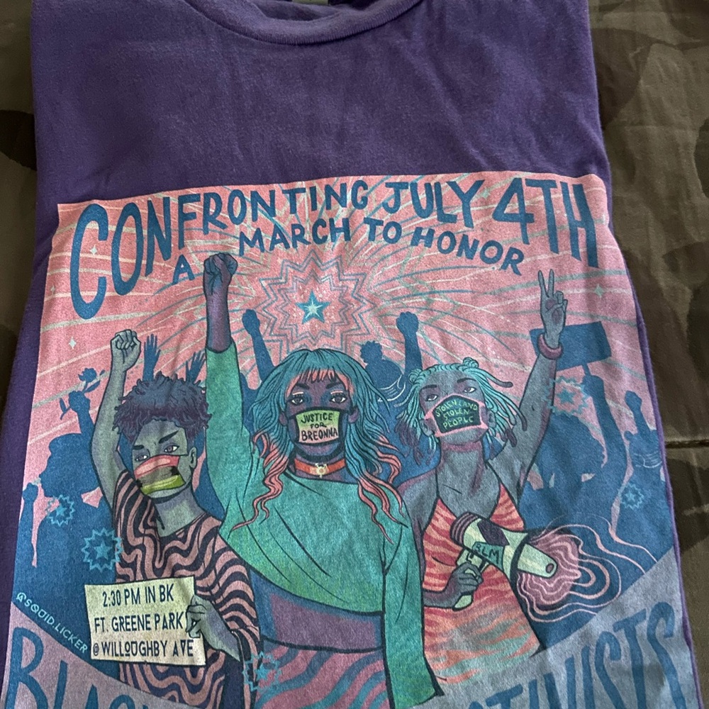 Purple Graphic Women’s Tee, Brooklyn. Original design